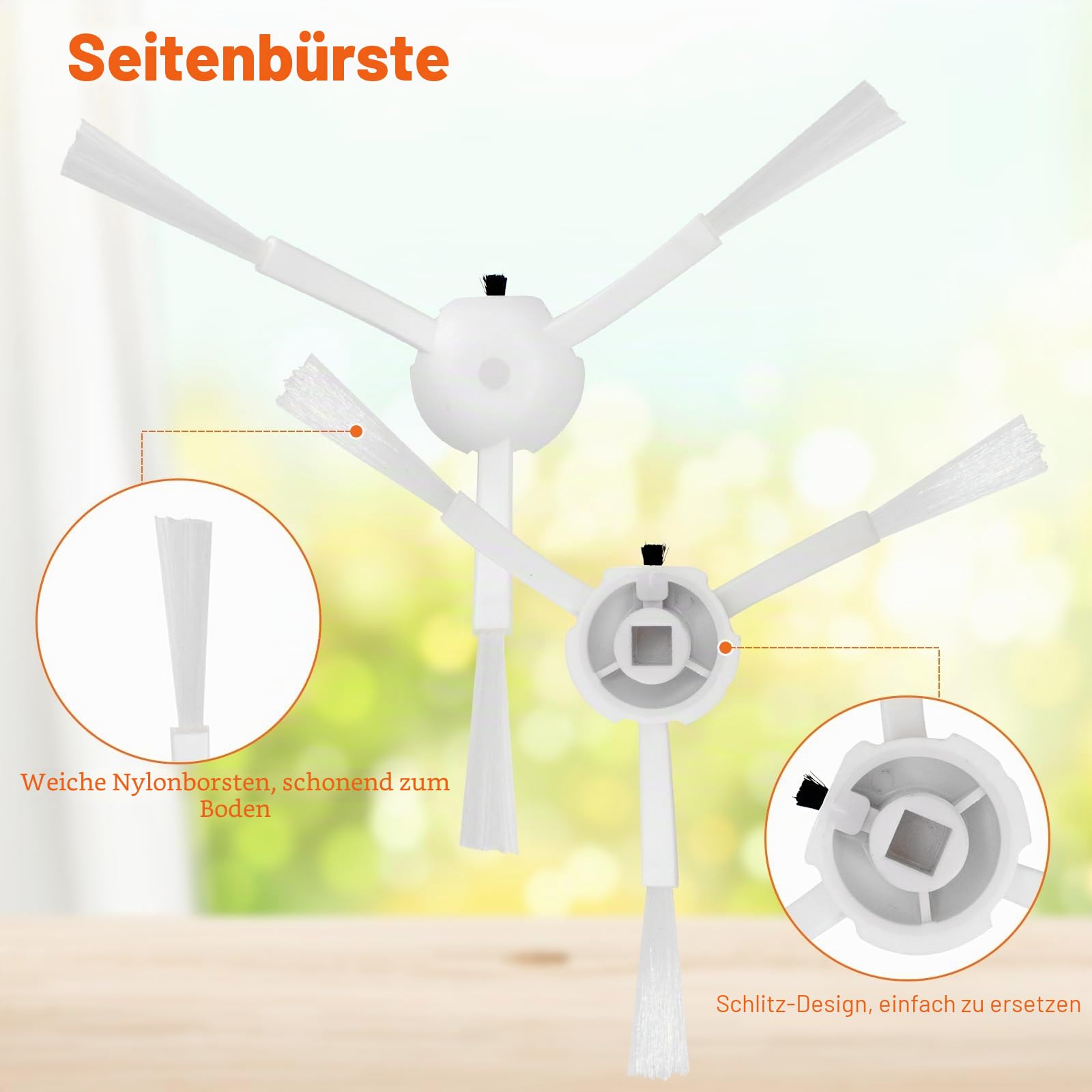 Chuancheng 12-teiliges Zubehör-Set für Dreame D9, D9 Max, D9 Max Gen2, D9 Pro, L10 Pro Staubsaugerteile, 2 Hauptbürsten, 4 Seitenbürsten, 4 Filter, 1 Reinigungsbürste, 1 Schraubendreher (weiß)