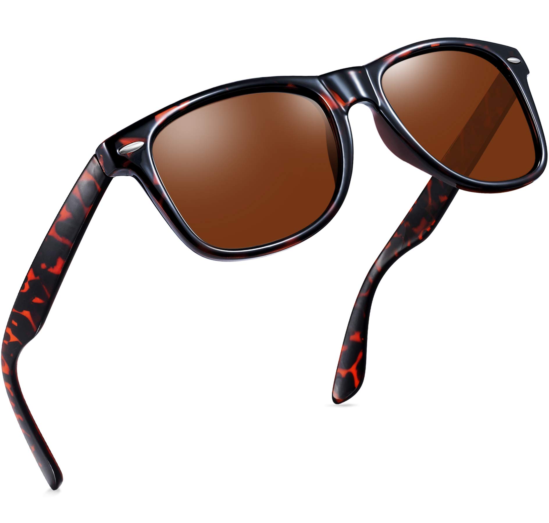 Joopin Square Polarised Sunglasses for Men Women UV Protection Unisex Retro Sunglasses Man for Driving Hiking Fishing Sports (Leopard)