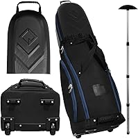 Vista 12 de CaddyDaddy Enforcer Golf Travel Bag Crush Resistant Hard Top Protection, New 18 Month Full Replacement Coverage, Durable Thick Nylon Wheels Lockable