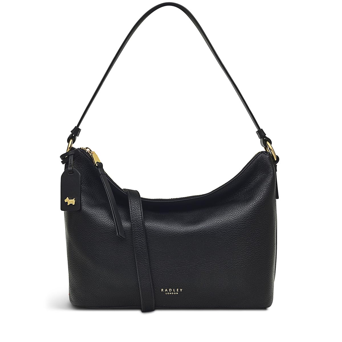 RADLEY London Lyme Terrace Medium Ziptop Shoulder Handbag for Women, in Grained Leather with Shoulder Strap