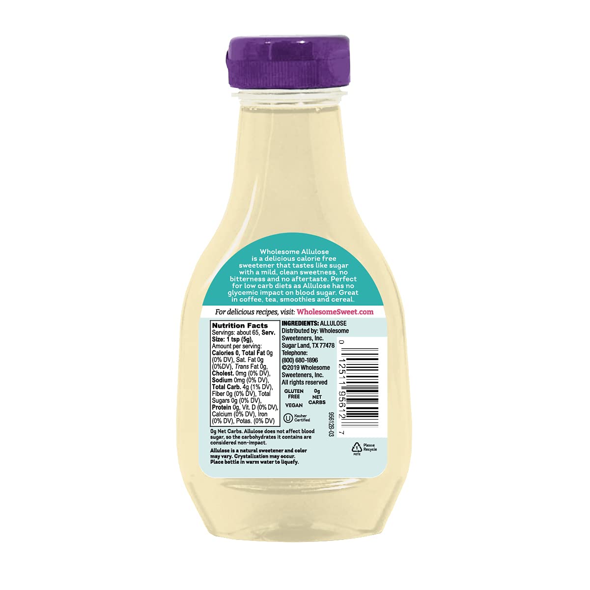 Buy Wholesome Sweeteners Allulose Syrup Zero Calorie Liquid Sweetener No Glycemic Impact Non Gmo Keto Friendly 11 5 Oz Online In Turkey B07ybv4bn6