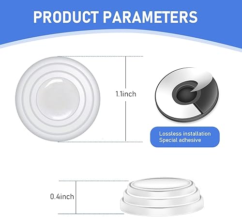 Miniatura 2 de Ajxn 20 amortiguadores para puerta de automóvil, gel de sílice luminoso de 1.18 pulgadas, a prueba de golpes, silenciador de amortiguador, junta