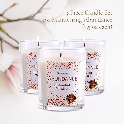 Miniatura 9 de Magnificent 101 Pure Love - Juego de 3 velas de aromaterapia para una verdadera atracción amorosa, 3.5 onzas cada cera de soja natural, 42 horas de