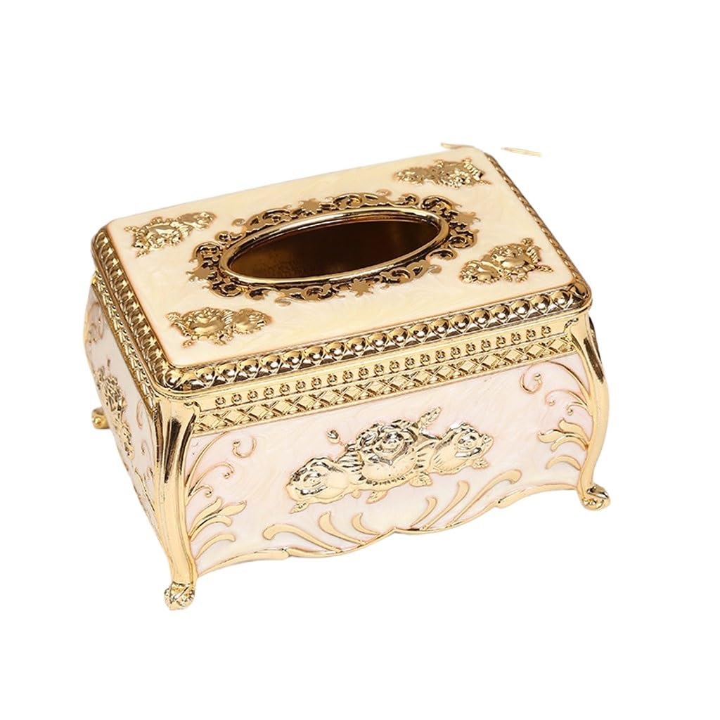 Pudełko na chusteczki łazienkowe pudełko do przechowywania chusteczek w stylu retro pudełko na chusteczki pudełko papierowe kreatywne pudełko na papier toaletowy pojemnik na chusteczki (B)