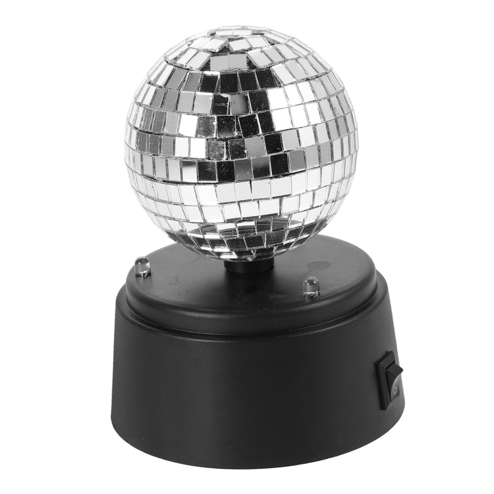 Sosoport 70s Disco Party Supplies Led Rotating Ball Light Mirror Reflection Battery-Powered for Ktv Bars and Home Dec