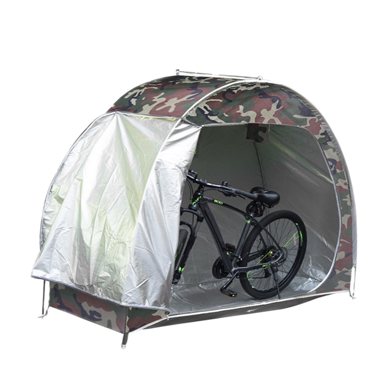 Tienda de almacenamiento para 2 a 3 bicicletas, de tela Oxford 210D con puertas, resistente al agua al polvo, refugio al aire libre para motocicleta, herramientas de jardín, cortacésped