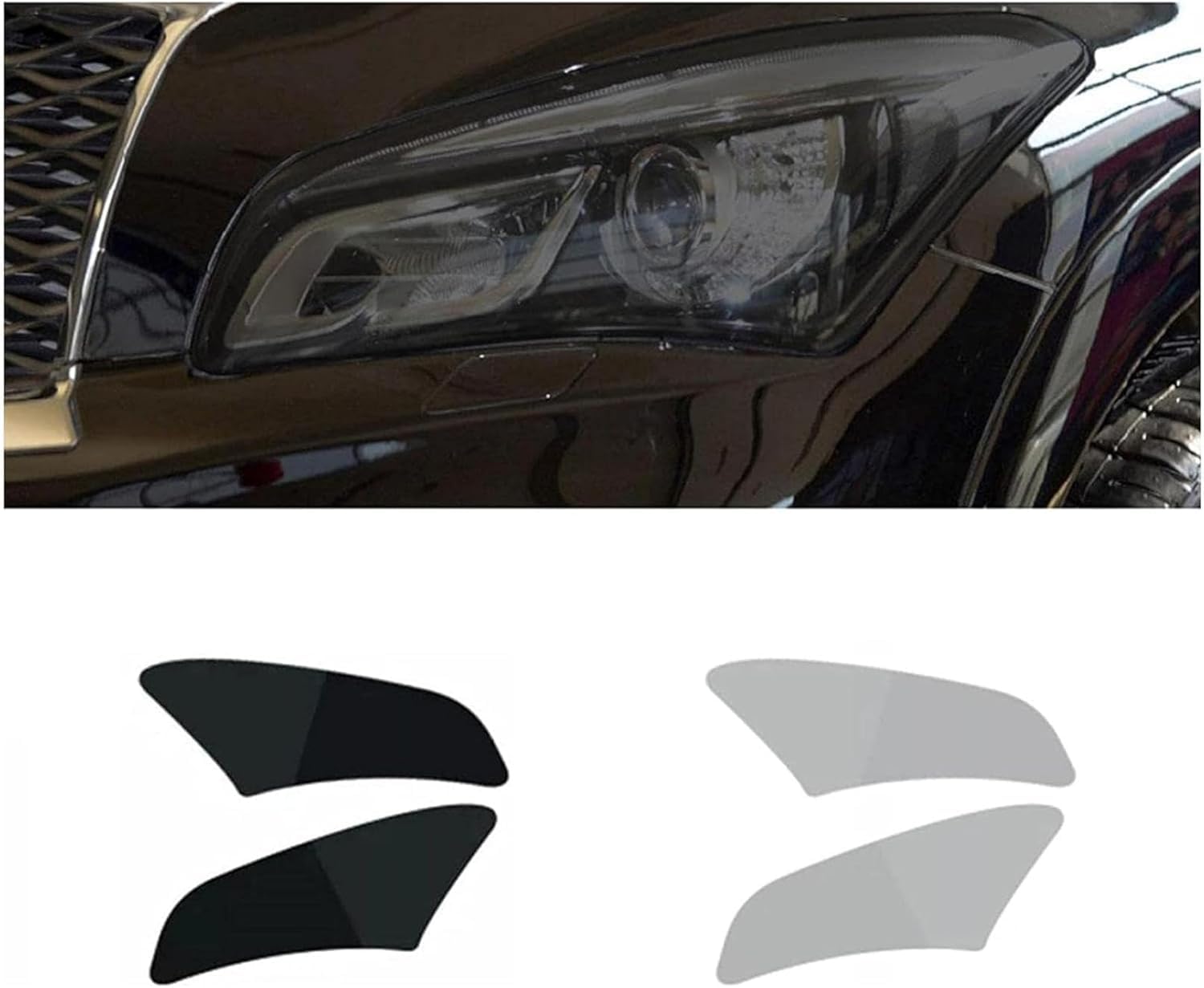 SamLng Car Front Light Film for QX80 2014-2017 Blackened Headlight Protection Sticker Car Front Headlamp Protection Film car Lights Film Headlight Anti-Scratch Non-Yellowing Protective Film