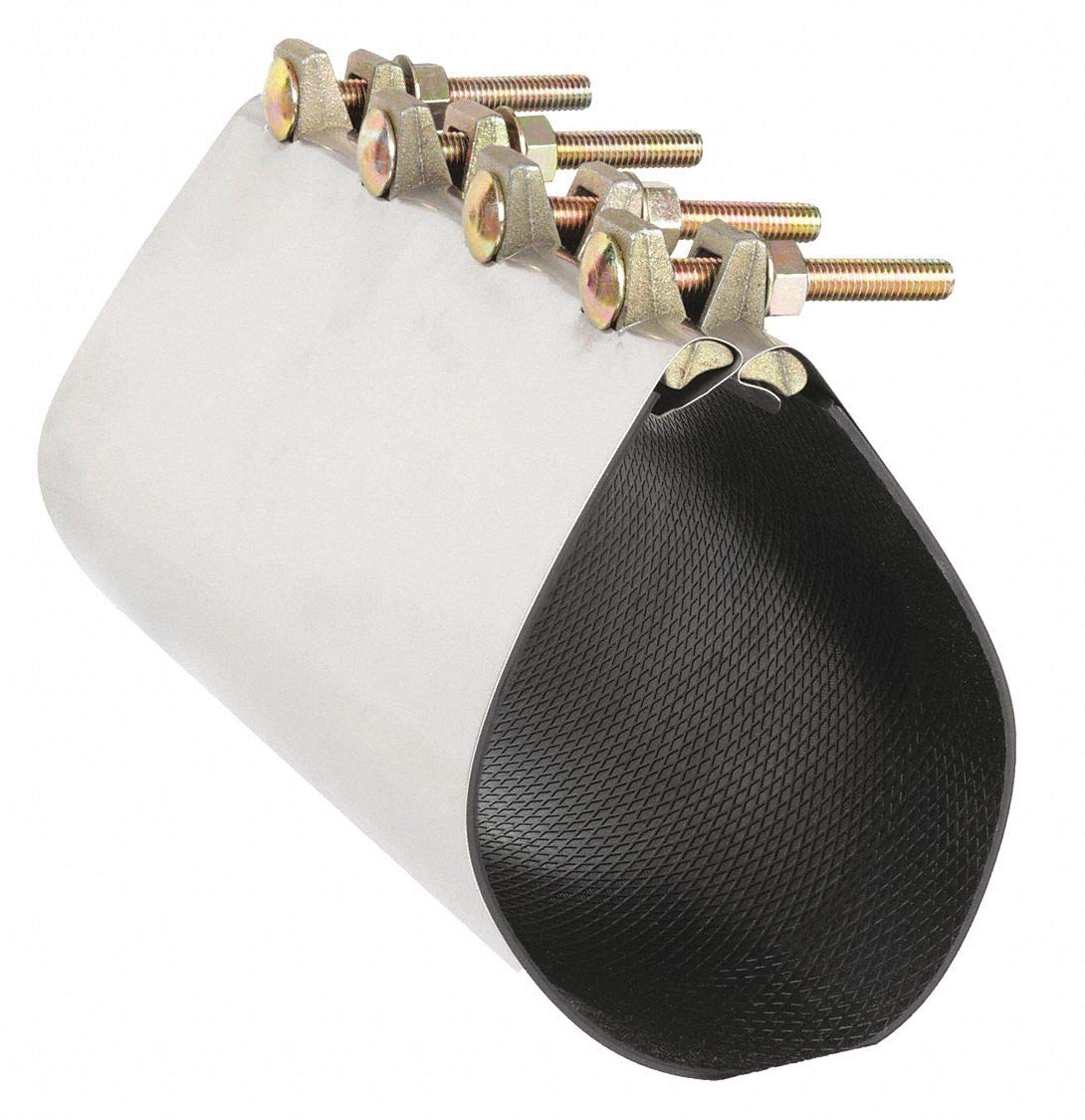 5 in Pipe Size,Four Bolt Repair Clamp, Fits Outside Dia. 5.00 in,20400004333