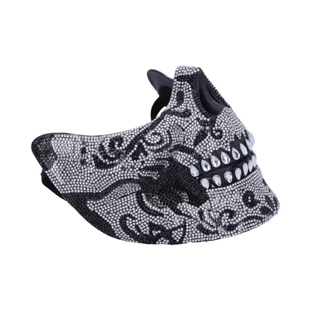Nemesis Now Jewelled Skull Masquerade Mask, Intricate Skeleton Design with Rhinestones - Image 4
