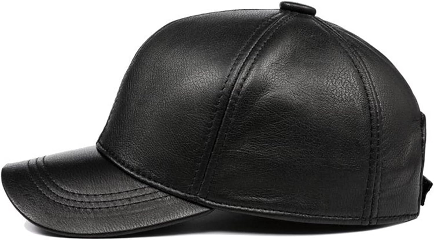 調節可能なメンズレザーベースボールキャップユニセックスアウトドアトラッカーハットドライビングゴルフハットキャビーキャップ(E-ワンサ
