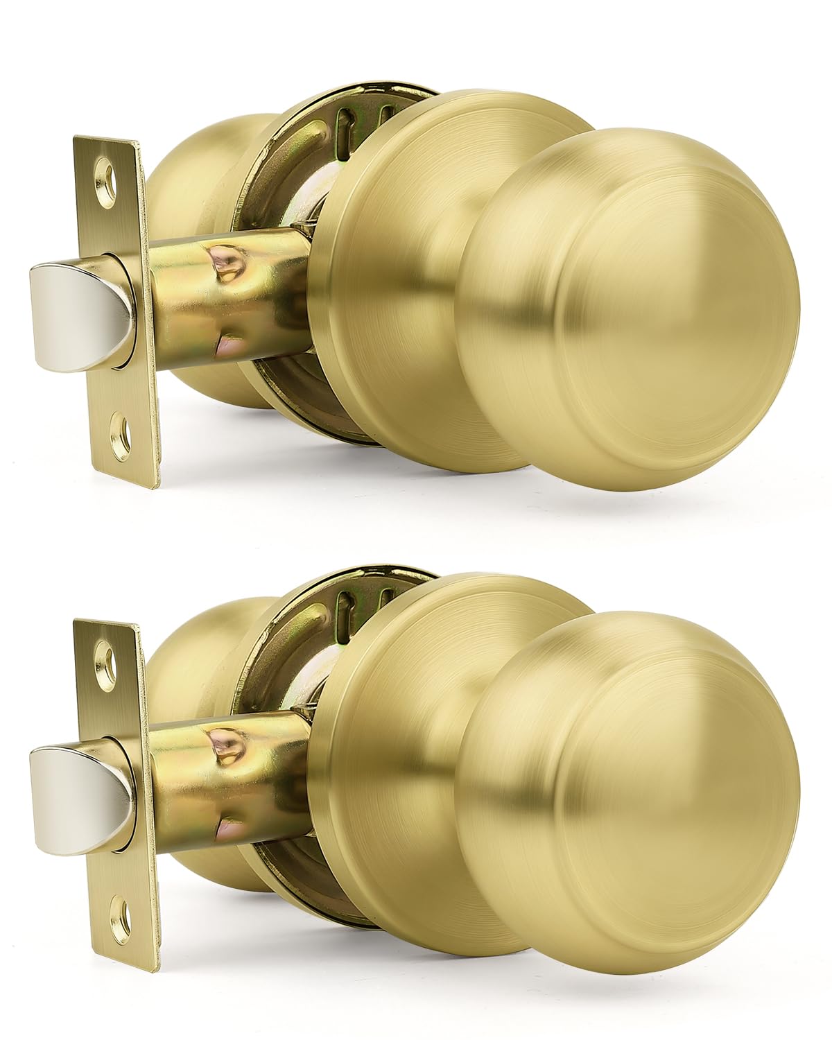 Matte Black Door Knobs - Keyless Privacy Locks -10