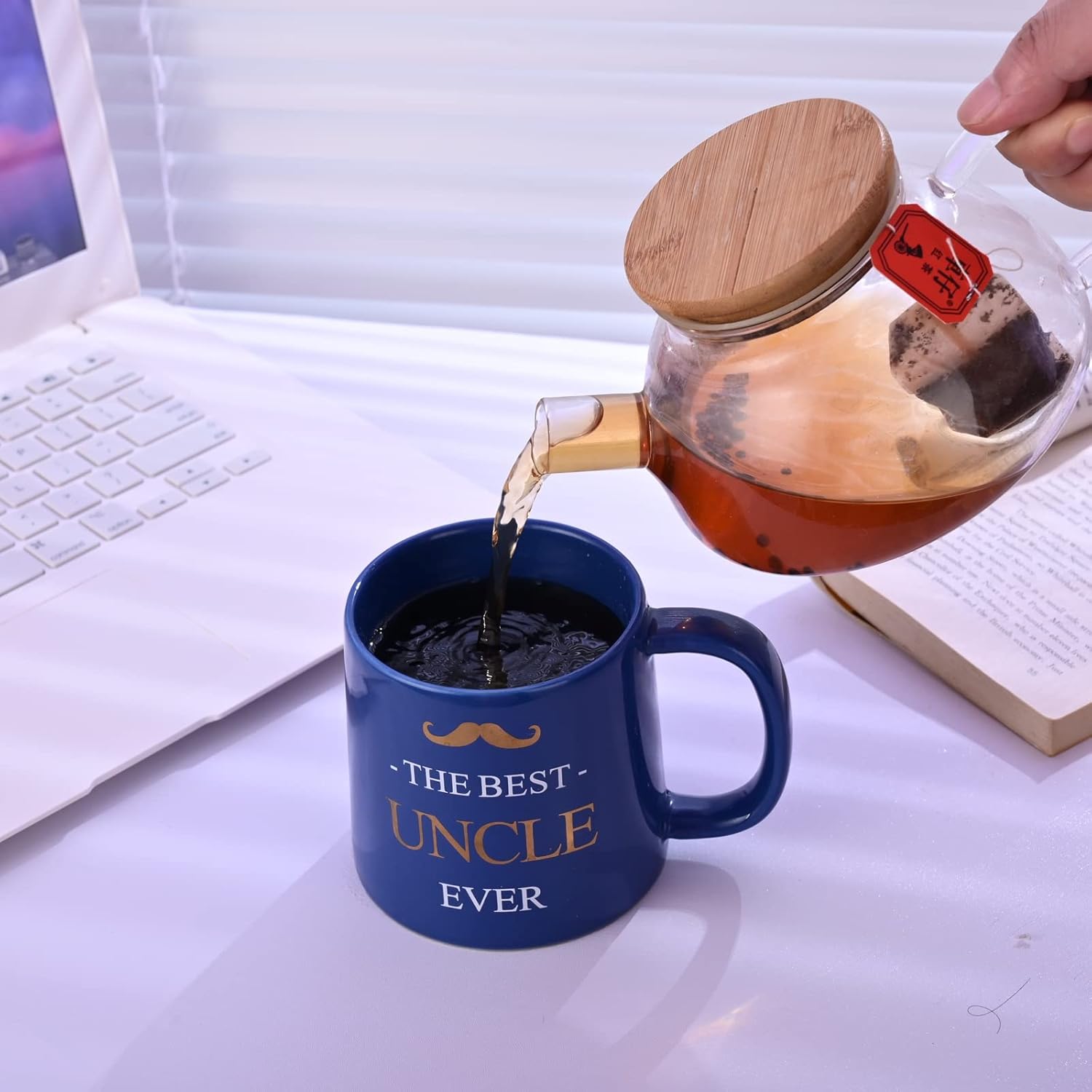 Miicol Funny Coffee Mug 16 oz, Large Ceramic Tea Mug, Gift Idea for Uncle, Men, Cute Office Coffee Cup, Navy Tea Cup, Unique Gift for Birthday, Christmas - Image 2