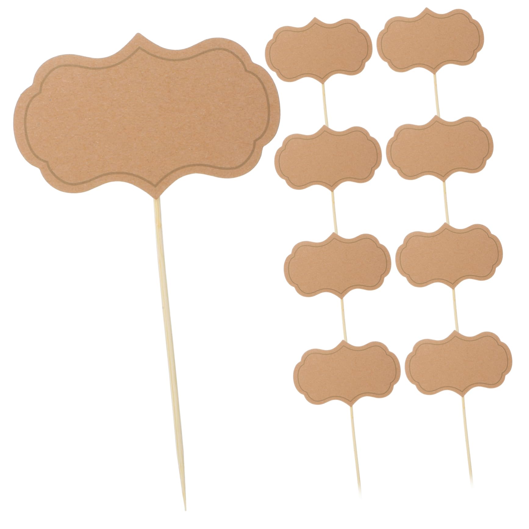 OFFSCH Wooden and Paper Material Cheese Markers 24pcs Toothpick Flags Buffet Food Labels Wedding Buffet Party Supplies Food Tags