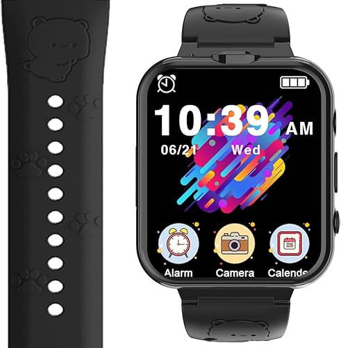 Miniatura 7 de Reloj inteligente para niños y niñas, reloj inteligente para niños con 24 juegos, despertador, podómetro, música, cámara HD, pantalla táctil,