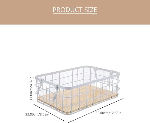 Miniatura 2 de VILLCASE Cesta de servicio de cocina, cestas de alambre de metal, organizador de almacenamiento de cebolla y frutas con asas para armarios de