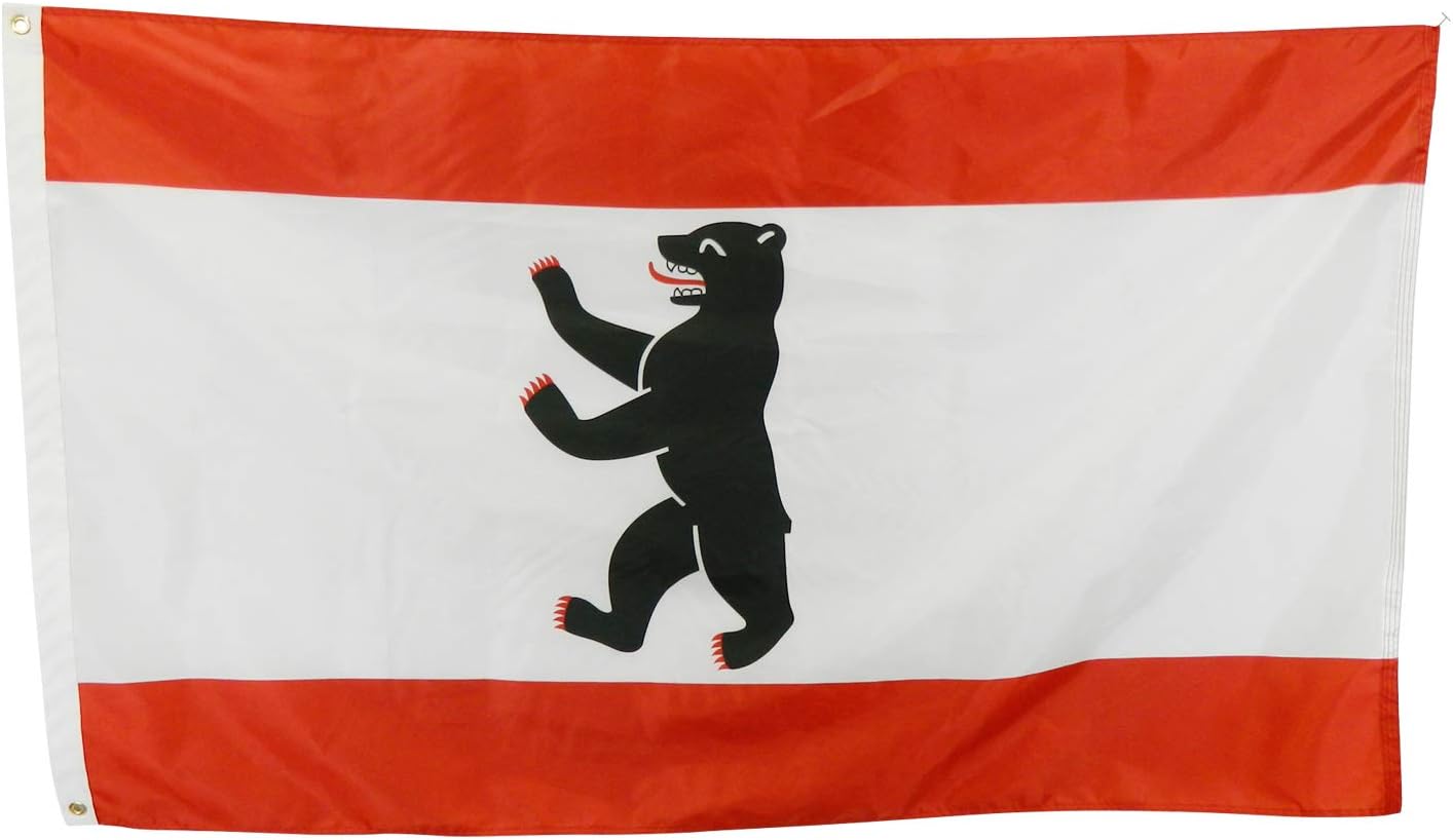 12x18" City of Berlin, Germany Boat Flag - Durable All-Weather Nylon, Reinforced Fly End Stitching - Proudly Made in the USA (12x18")