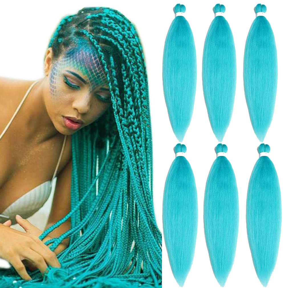 Pre Stretched Braiding Hair Extensions 30 Inch 6 Packs Long Professional Crochet Twist Braids Hair High Temperature Synthetic Fiber Yaki Texture(30",