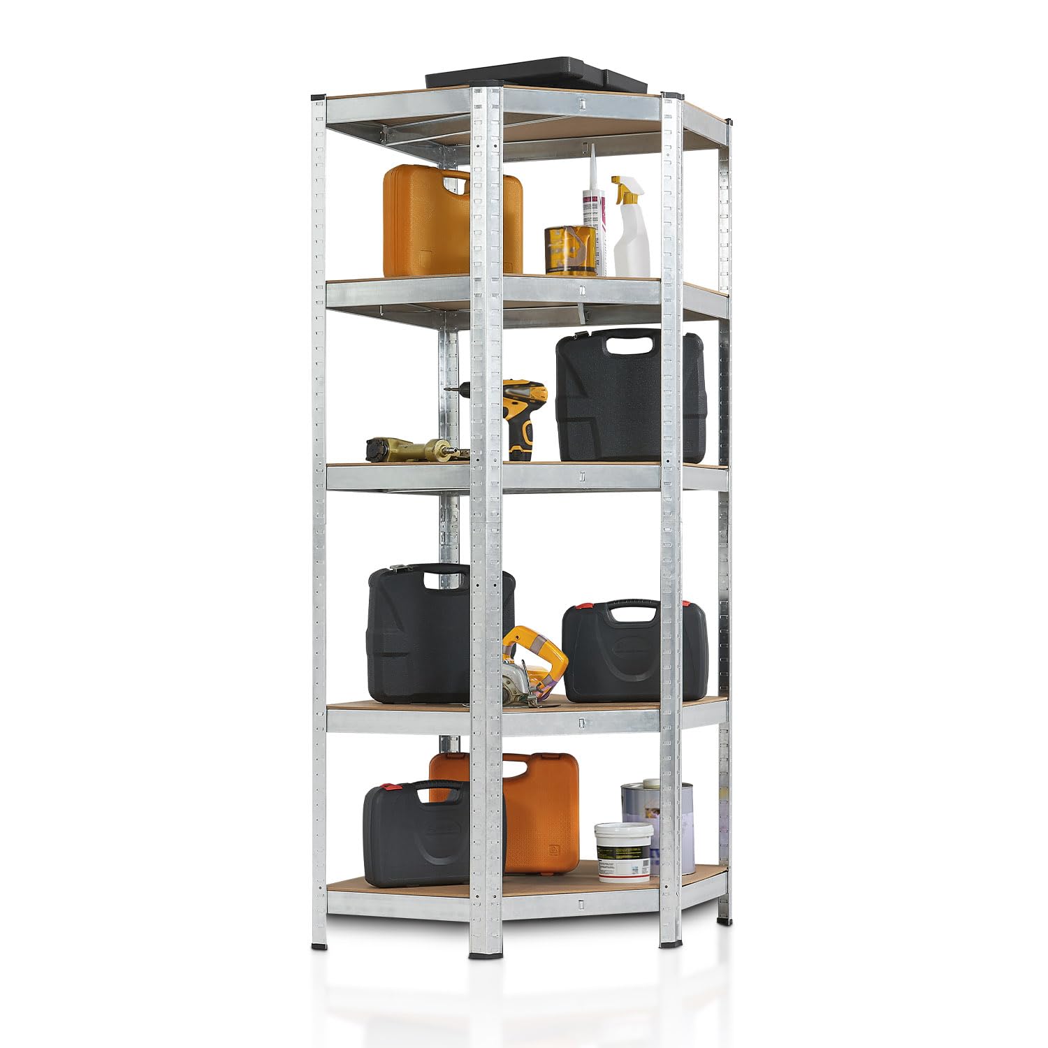 Juskys Eckregal Lagerregal Corner Basic 180 x 70 x 40-70 cm