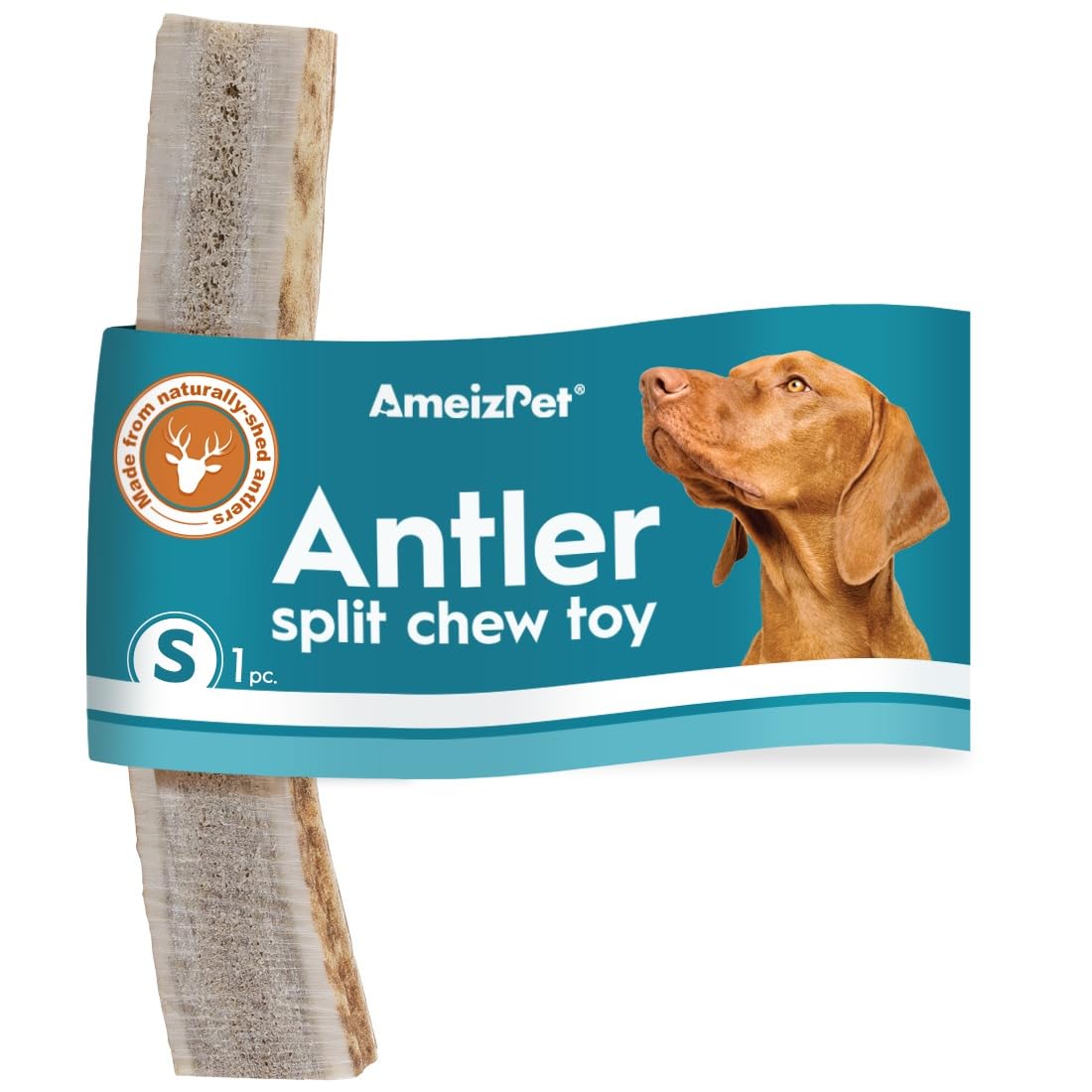 Split Antler Chews For Dogs - All Natural Dog Chews, Long Lasting Elk Antler Bones for Dog, Durable Deer Antlers For Dogs – 1pc S Size Deer Antlers