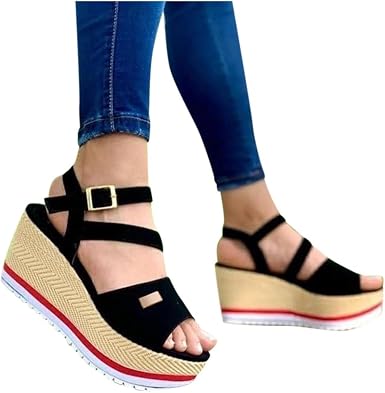 Amazon.com: Sandalias de cuña para mujer, sandalias de plataforma de verano  2022, con puntera abierta, de bloque grueso, sandalias de plataforma  informales de verano para mujer : Productos para Animales