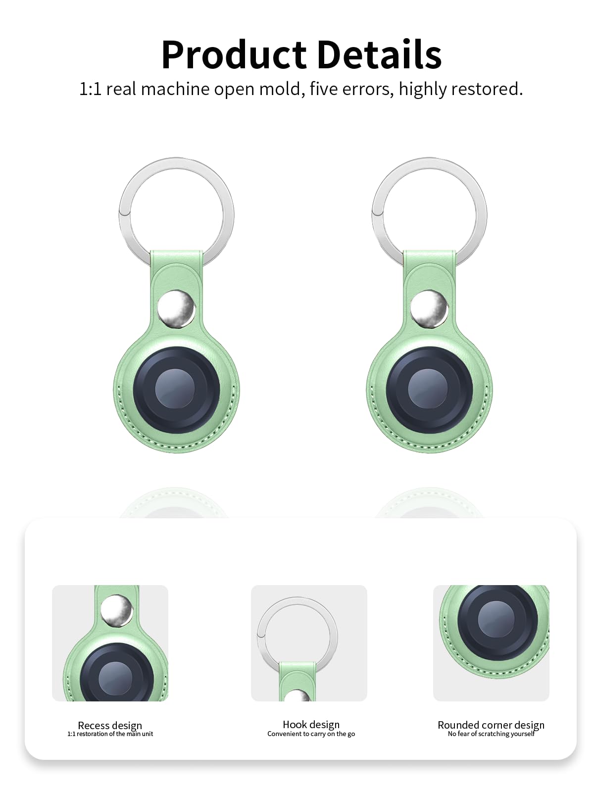 2-pak etui ochronne do telefonu Motorola Moto Tag Smart Anti-Loss Tracker silikonowy breloczek do kluczy – trwałe i stylowe pokrycie, wodoszczelne, odporne na upadki, zielone