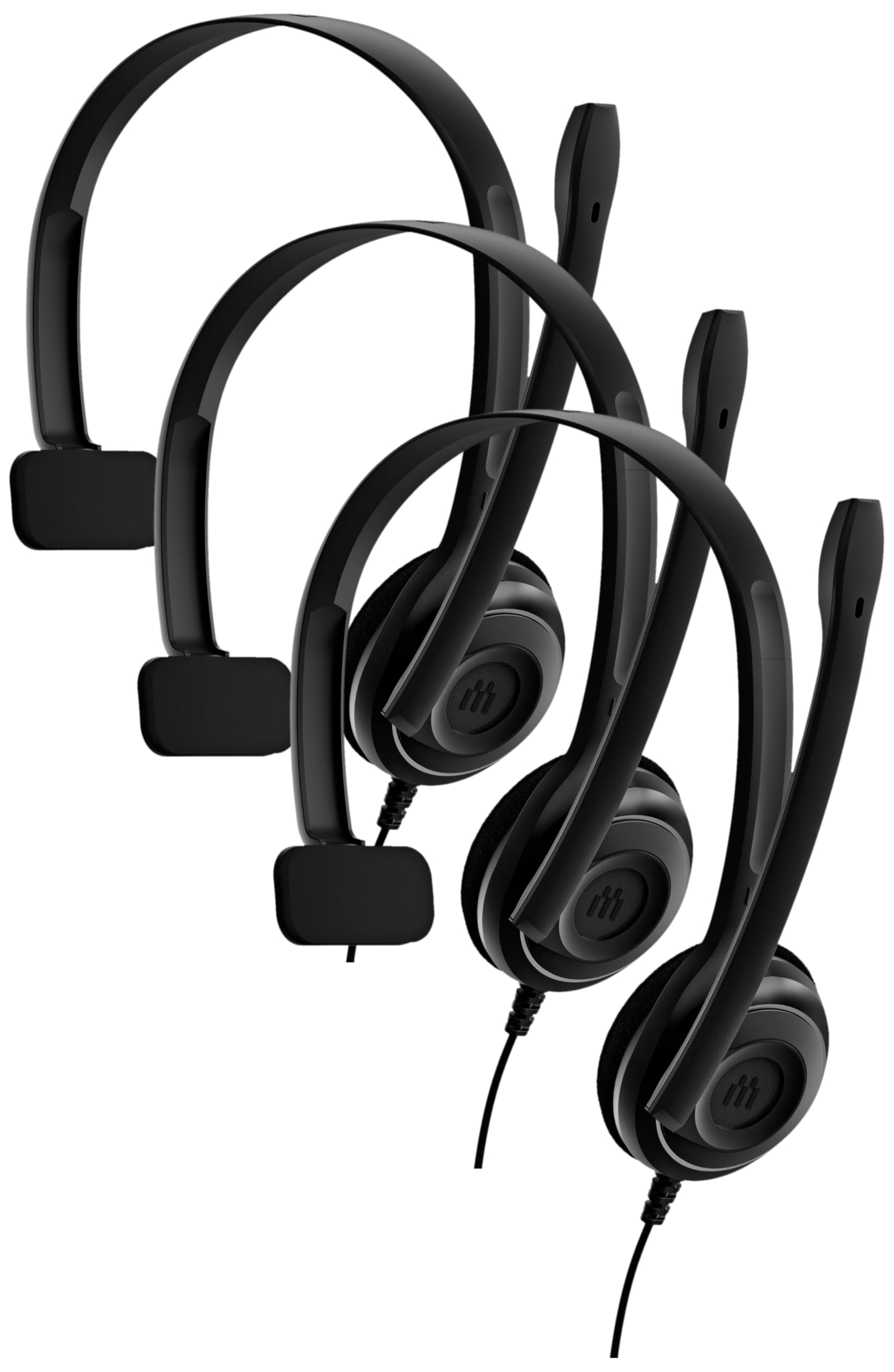black mono usb headset for pc and mac with sennheiser epos branding