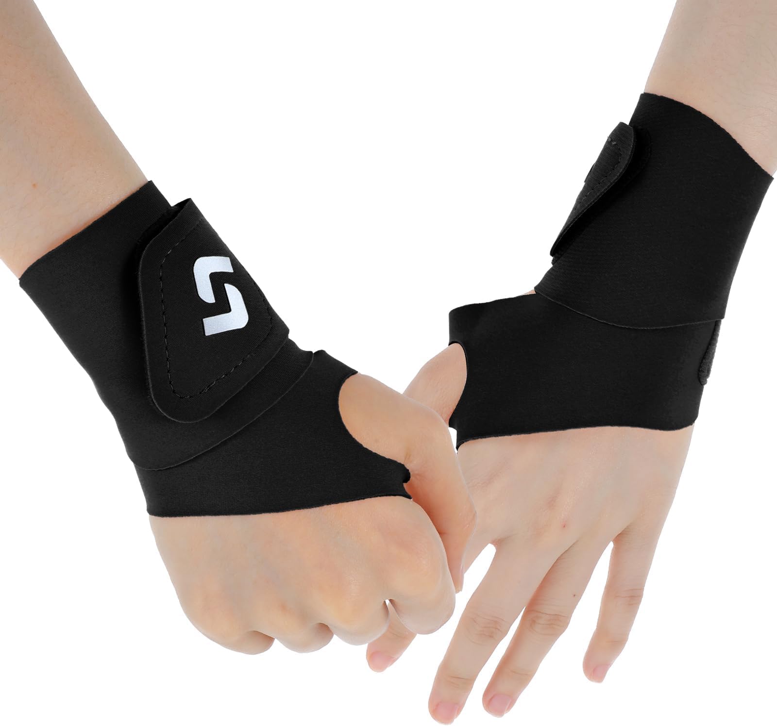 Wrist Brace for Carpal Tunnel Relief Night Support, 2 Pack Wrist Brace Basic Sport Slim Carpal Tunnel Support, WristBrace Right Left Hand, Elastic Wrists for Pain Relief Unisex(Black)