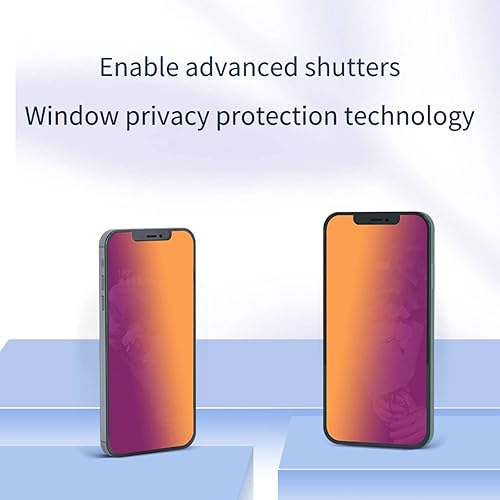 Miniatura 4 de Protector de pantalla de privacidad para iPhone 12 Pro Max (6.7 pulgadas), película flexible, degradado colorido, luz anti-azul, antirreflejo,