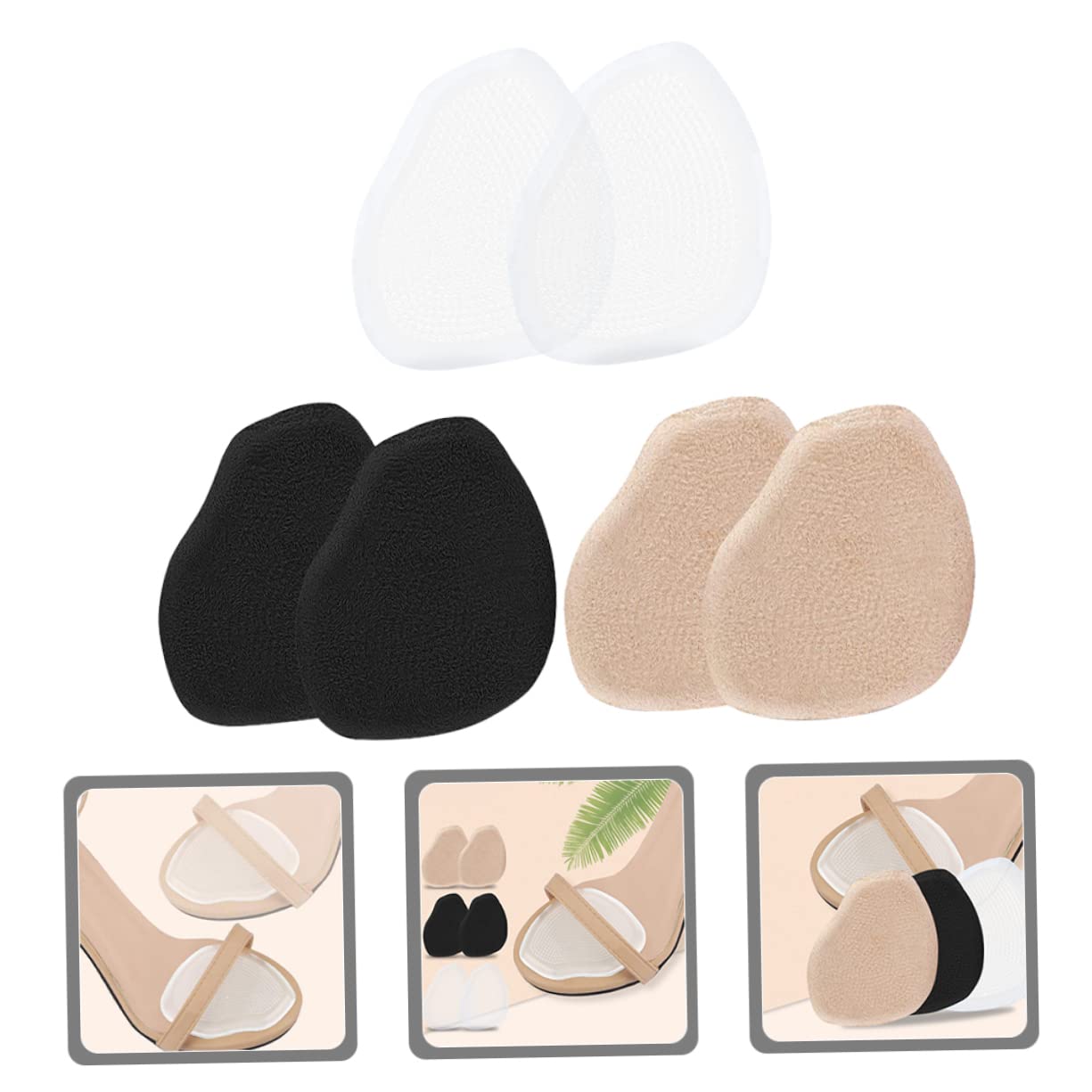 minkissy 15paare Gel Vorfußpolster Für Damen Anti-rutsch Einlegesohlen Für High Heels Weiche Fußkissen Zur Schmerzlinderung Transparent Für Langes Stehen Und Tanzen