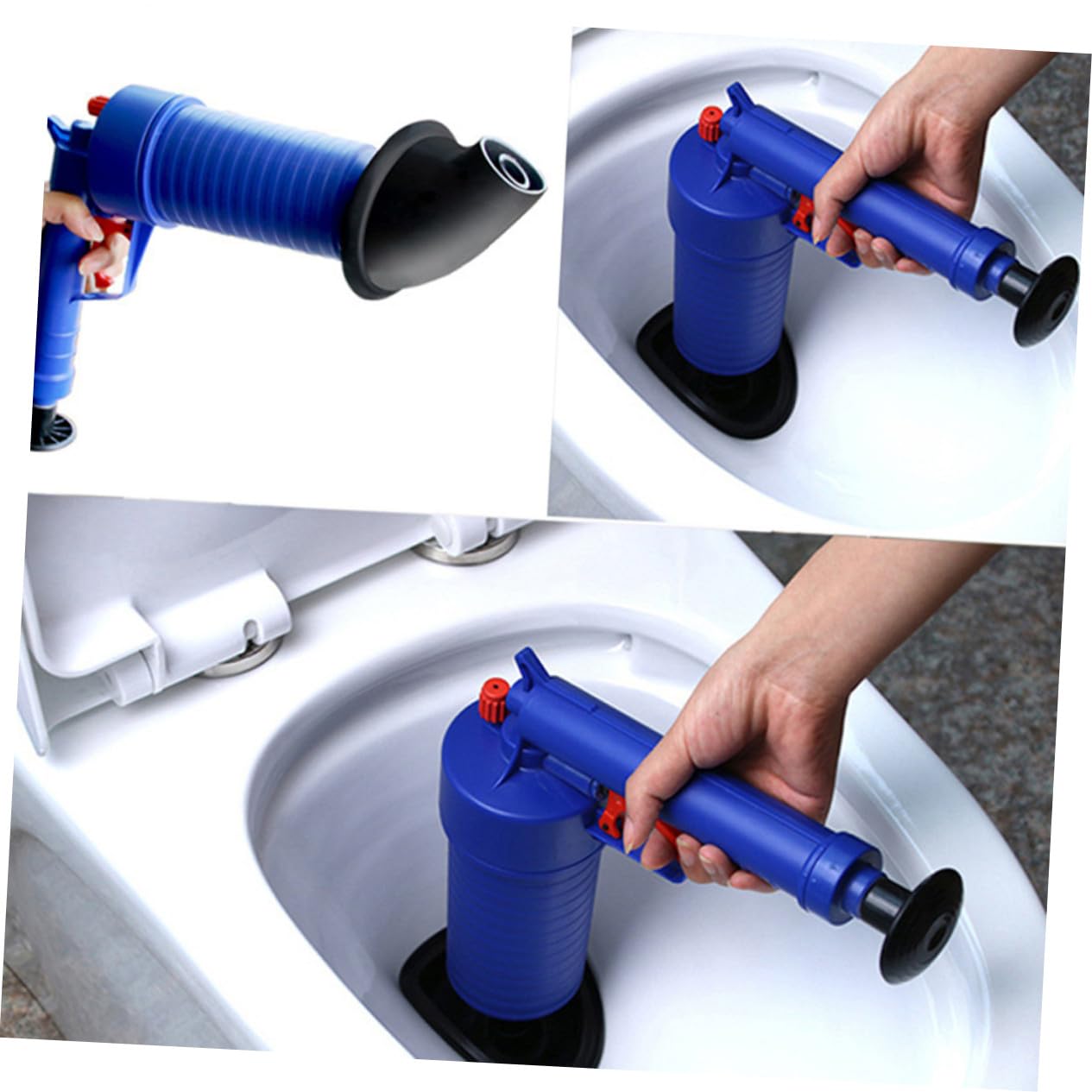 Homoyoyo Déboucheur à Air Comprimé Avec Ventouse Pour Wc Et Éviers Kit De Nettoyage Pour Canalisations De Cuisine Et Salle De Bain