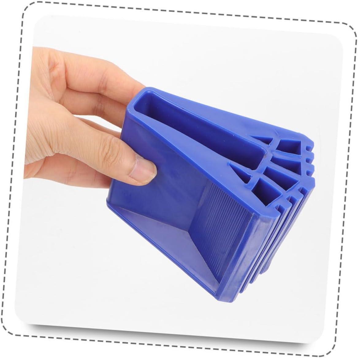 jojofuny 8pcs Non-Slip Rubber Ladder Feet Pads, Sturdy Step Ladder Foot Mat Covers with Enlarged Base 61x61x17mm, Anti-Skid Replacement Caps for Home and Construction Safety