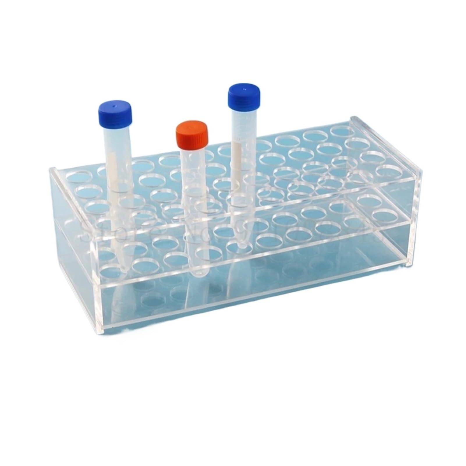 1 pz Trasparente Portaprovette in Vetro Organico Dimensione del Foro 13/16/19/21/26/31mm PMMA Supporto for provette for Laboratorio Scolastico(31mm 30holes)