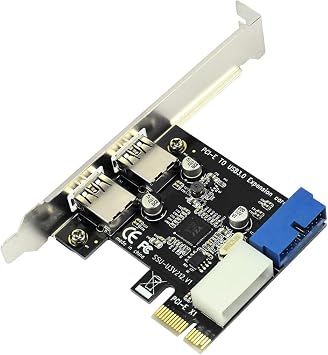 محول USB3 PCI Express PCI E إلى USB 3.0 20pin محول تحكم PCIe X1 USB 3 0 2 منافذ محول USB3.0 PCI-e بطاقة التوسع