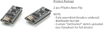 Nano Flip ATmega328P Microcontroller Development Board 2-Pack (Arduino Nano Compatible)