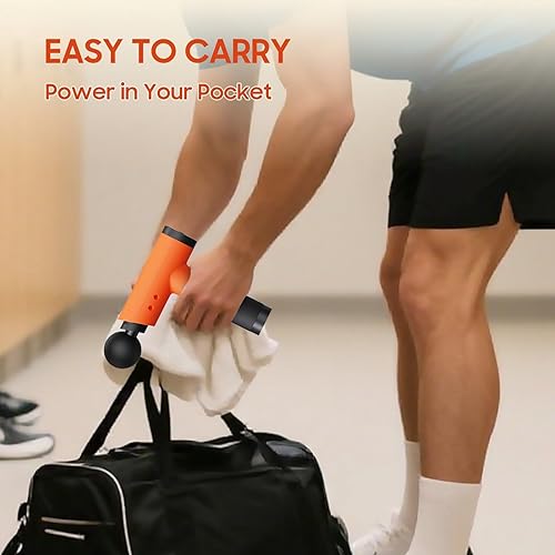 Miniatura 6 de Pistola de masaje con 9 cabezales y estuche de almacenamiento, pistola de masaje de tejido profundo, pistolas de masaje portátiles silenciosas para