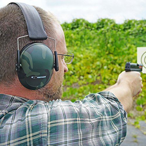 Boomstick Gun Accessories Low Profile Noise Cancelling Over The Head Folding Earmuff Noise Safety Hearing Protection Camo
