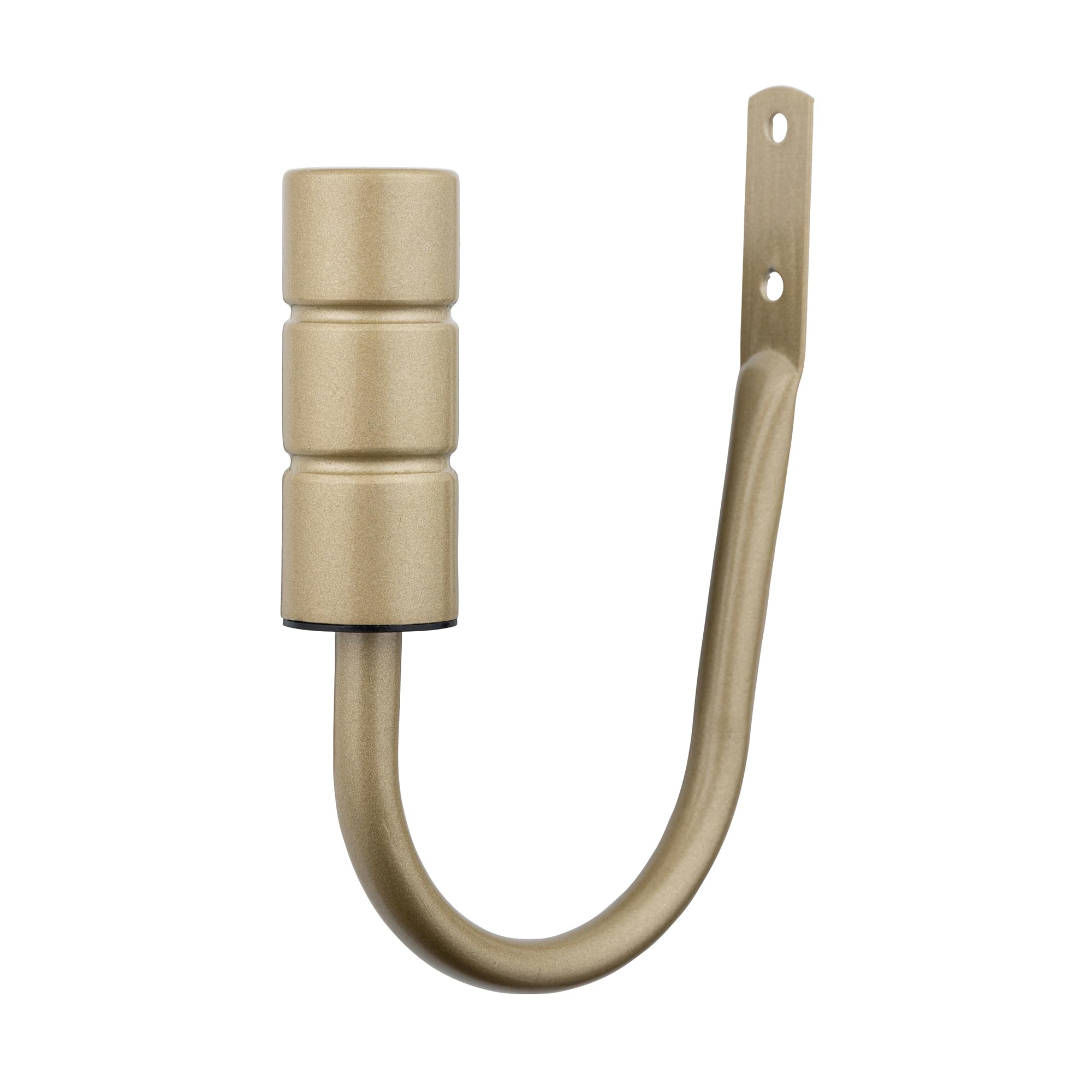 A.unique Home (Matte Holdbacks) Plain Barrel Metal Extendable Curtain Pole With Rings And Fittings, In A Variety Of Colours And Sizes (25/28Mm) Gold