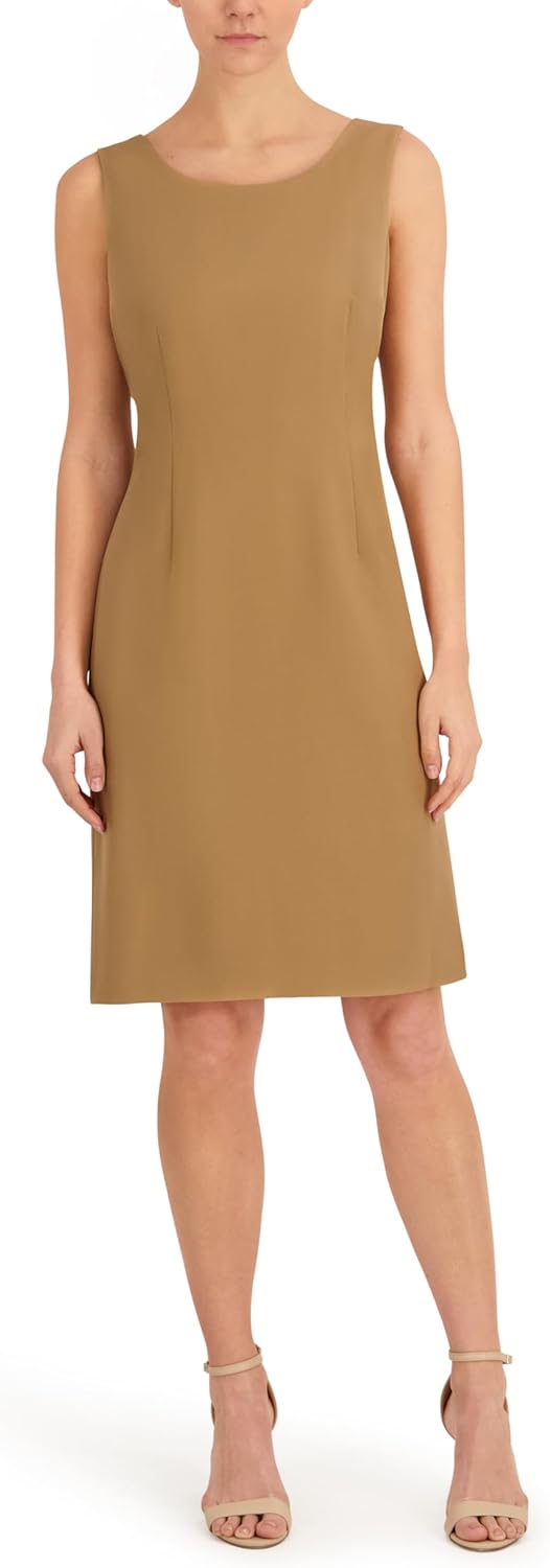 Le Suit Women's Long Coat & Basic Sheath Dress