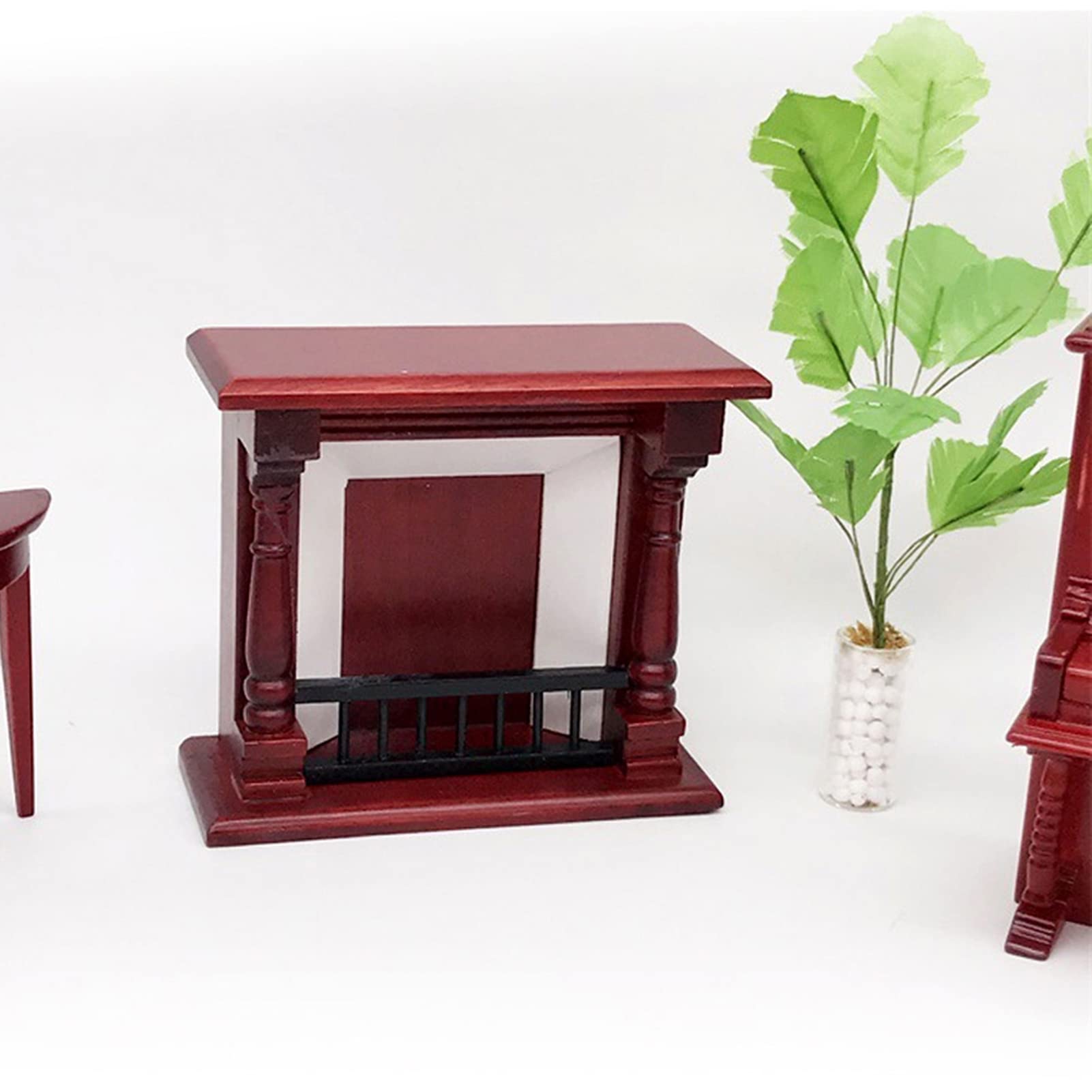 CHEMINÉE EN BOIS pour,maison de poupée,vitrine,salon, hotte