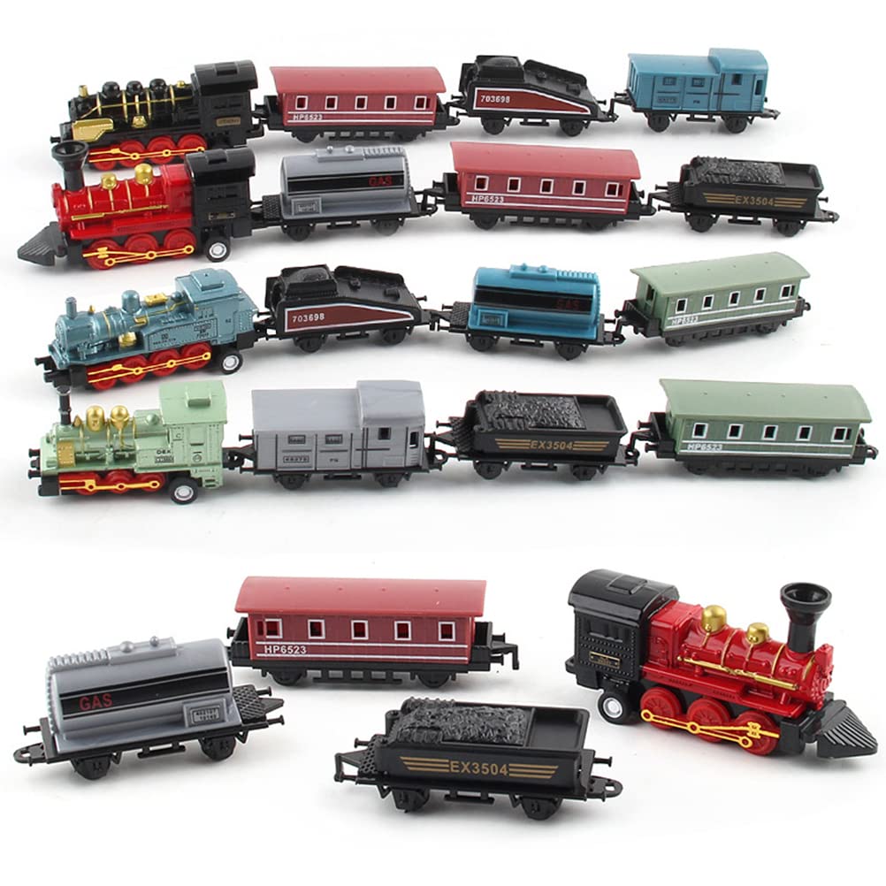 Mini Alloy Retro Steam Train Toy Kit Simulation Pull Back Simulation Steam Train Model Toys for Boys and Girls Gift (c) - Image 4