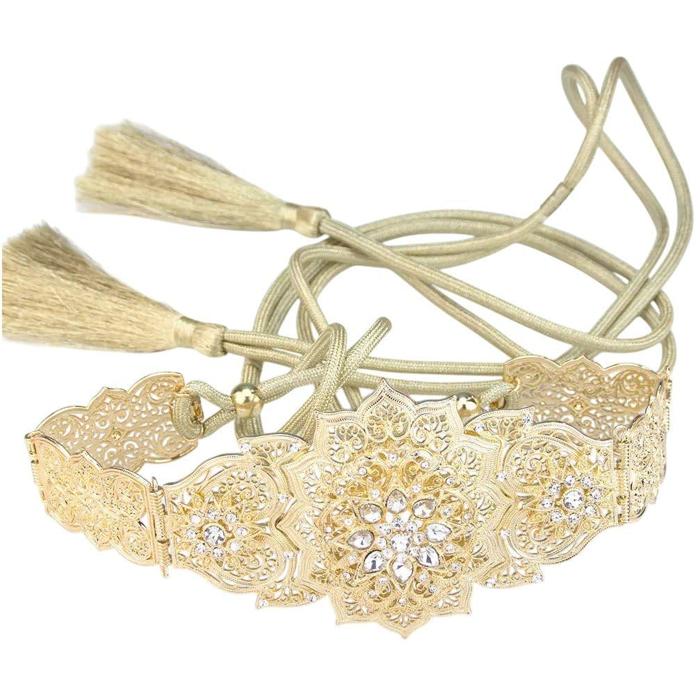 Ceinture ajustable pour femme avec pampilles élégantes en corde