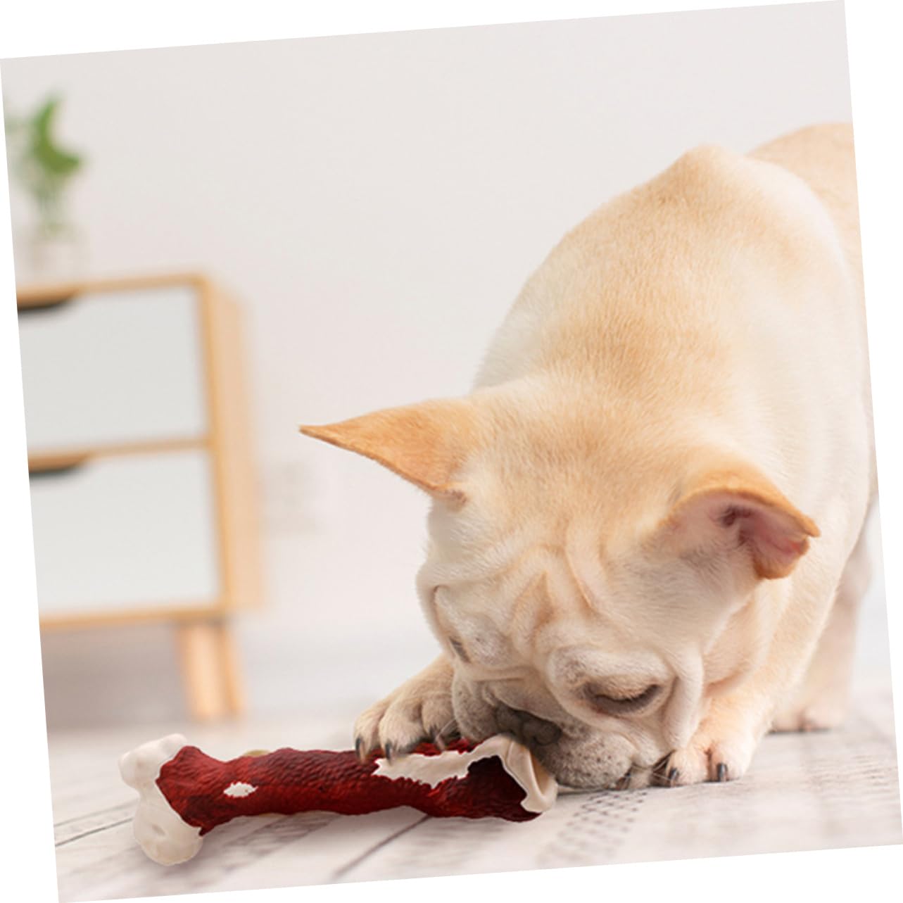 FRCOLOR 2 Huesos masticables para Mascotas Juguete Interactivo para Cachorros en Forma de Hueso Masticar Hueso Juguete Dogman Juguete para Perros Molar Animales pequeños Goma
