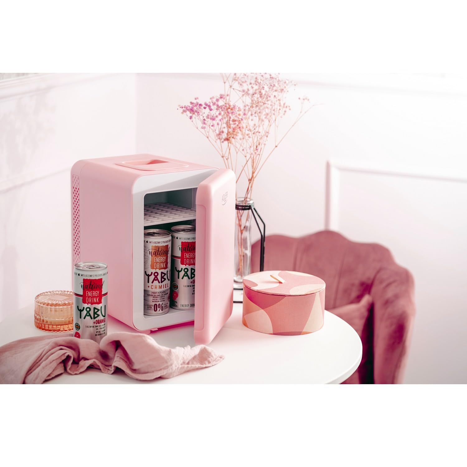 ADLER EUROPE 8084 pink Mini lodówka - 4L