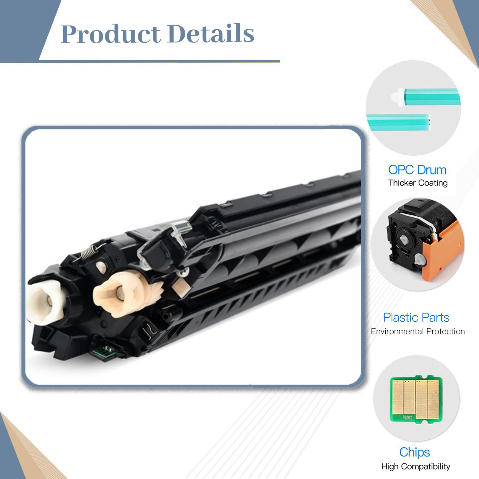 Unità tamburo di ricambio compatibile per stampante Dell TWR5P 331-8434, ad alta resa, compatibile con stampanti C2660dn, C2665dnf, C3760n, C3760dn, C3765dnf, S3840cdn, S3845cdn, confezione da