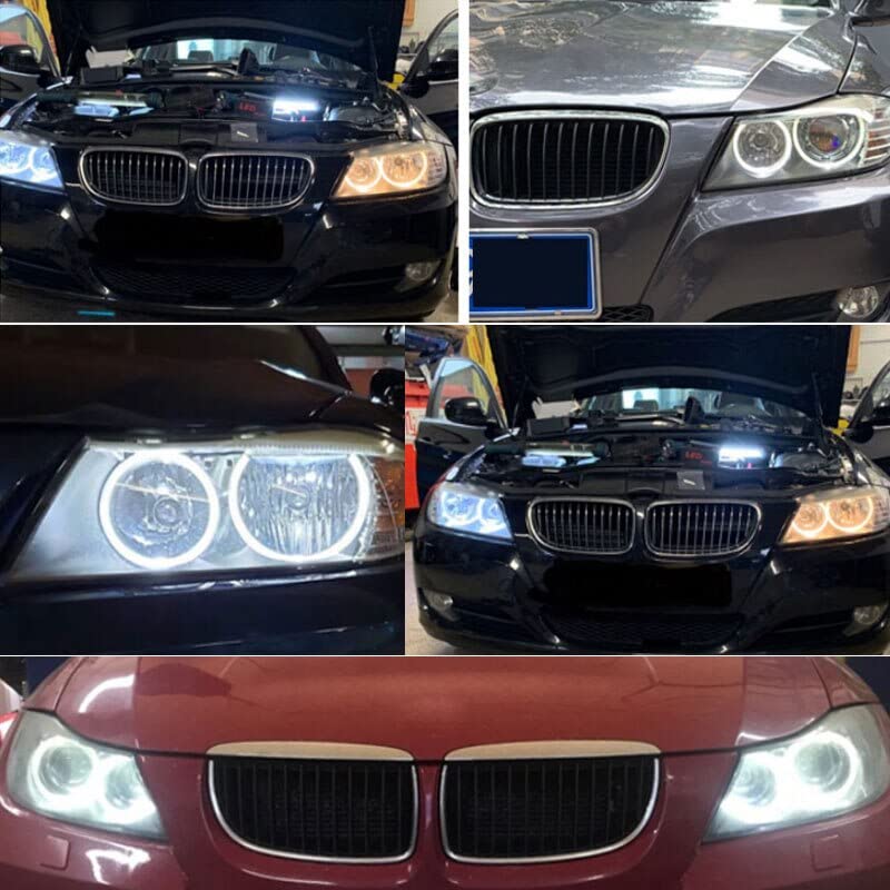 ETomey Angel Eyes 1 Ensemble 80W Ange Yeux marqueur Anneau Ampoule adapté à l'utilisation for BMW E90 E91 318i LCI 09-11 DRL sans Erreur Style de Voiture LED Angel Eyes