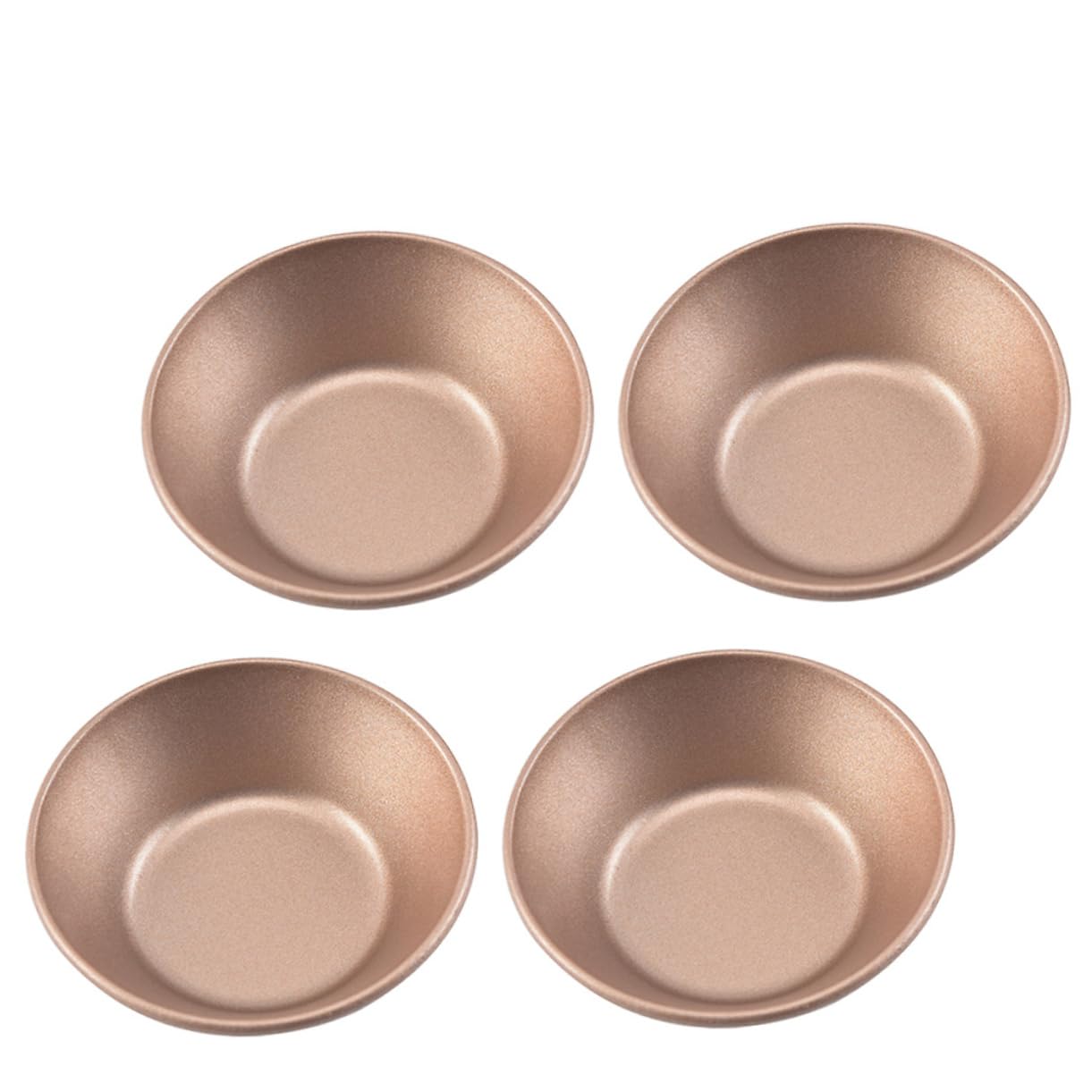 Cabilock 4Pcs Round Carbon Steel Tart for Baking Pudding and Jelly Nonstick Tiny Cup Easy to Clean and Maintain for Desserts and Snacks