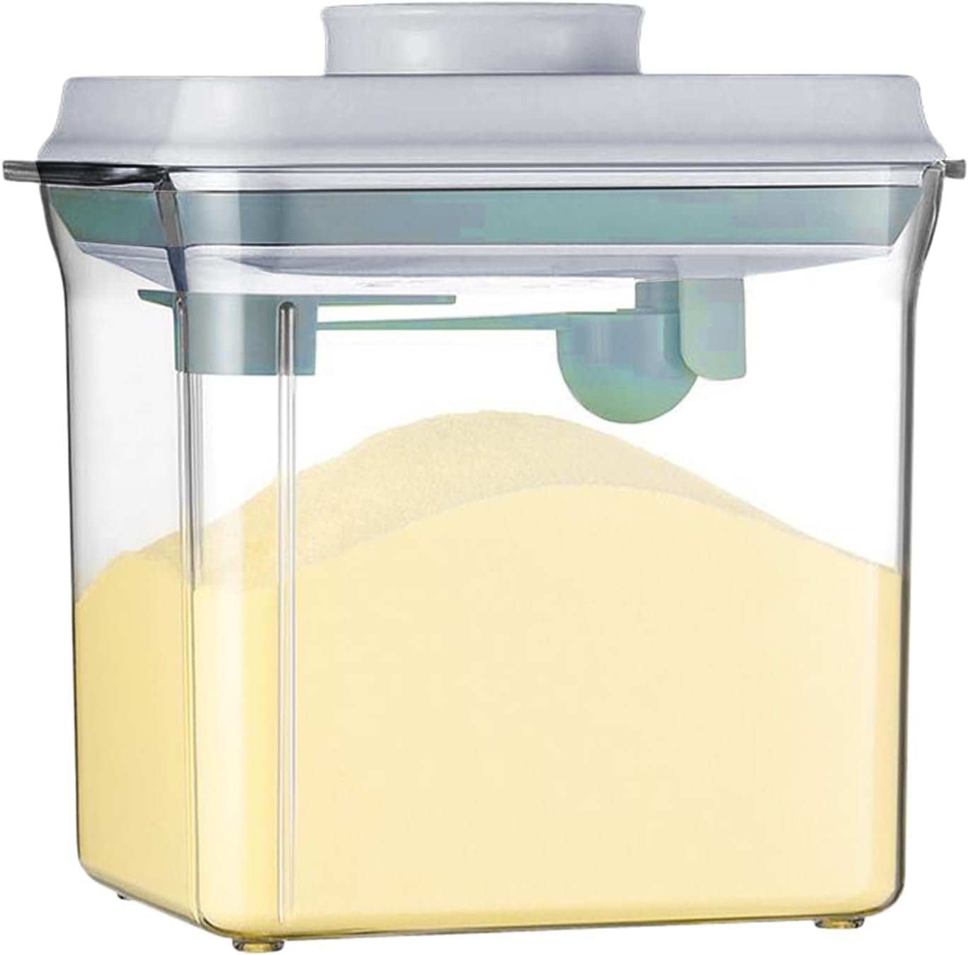 Milk Powder Dispenser - Sealed Powder Container | Portable Milk Powdeŕ Storage Box, 1700ml Milks Storage Box With Scoopsuitable For Storing Flour, Rice, | 17.5x12.1x15.9cm |