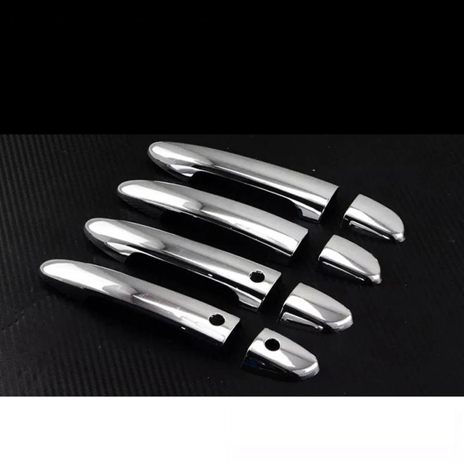 Noheeu Silver A Carbon Fiber Car External Outer Door Handle Catch Cover Bowl Protection Trim Sticker For Mazda Cx-5 Cx5 Cx 5 17-19(Silver A)