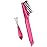 Boao 2 Pieces Hair Brush Cleaning Tool Comb Set Mini Hair Brush Dirt Remover with Metal Wire Rake for Removing Hair Dust Home and Salon Use(Pink and Pink)
