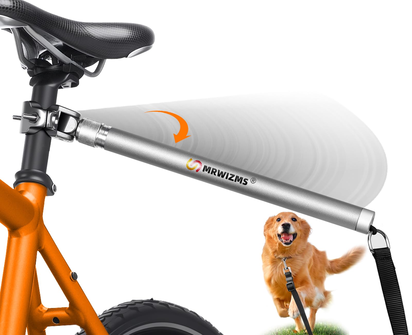 Correa para Perros Bicicleta - Correa Perro Bicicleta Se Puede Girar 180°, Fuerte Absorción de Impactos | Ajustable | Extraíble/Entrenamiento Jogging/Montar en Bicicleta